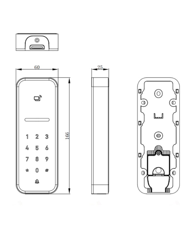 Control de Acceso Lector de Tarjeta y Teclado | iAccess IA-L1
