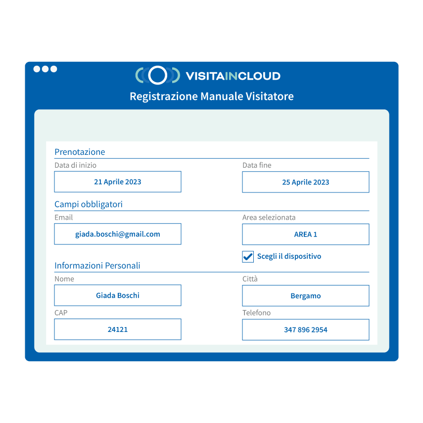 Gestione prenotazioni con iAccess VISITA BASE
